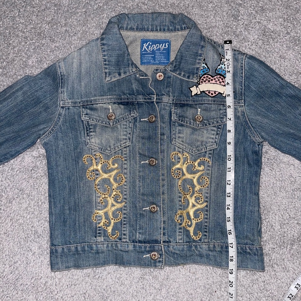 Kippys Vintage Denim Jacket With Rhinestone - Picture 7 of 8